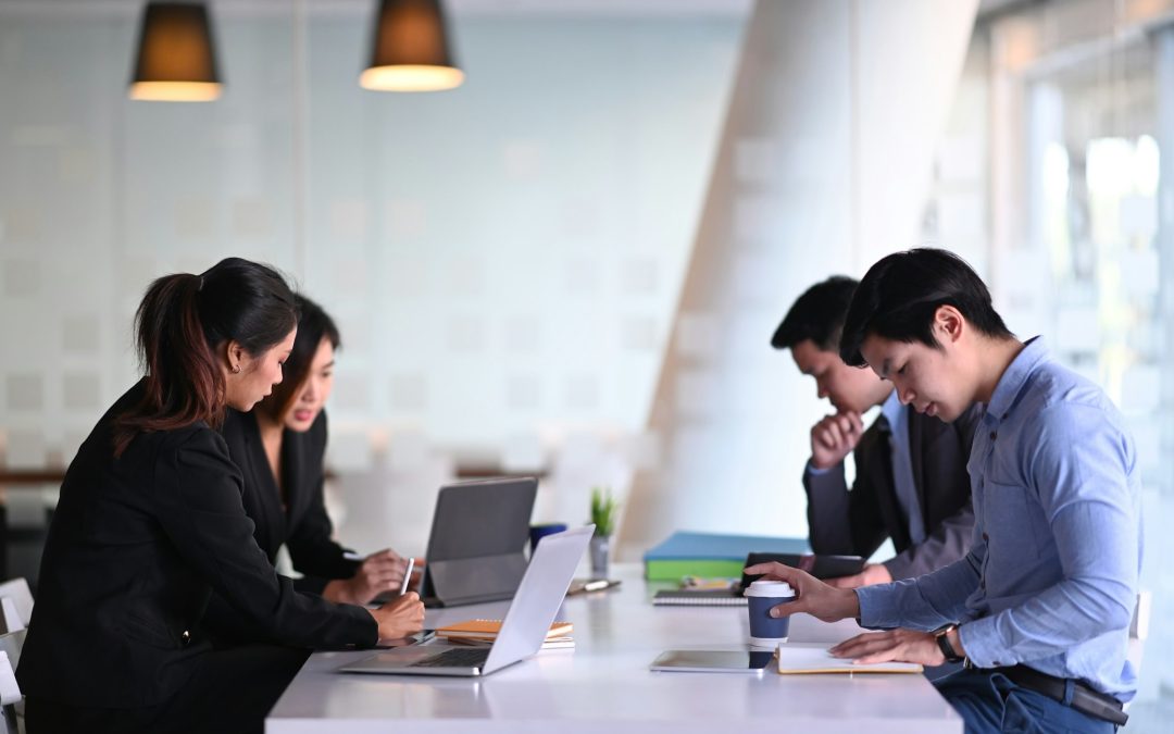 Business people planning a strategy in conference room.