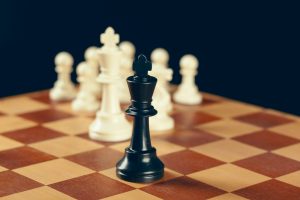 Chess business concept, leader and success